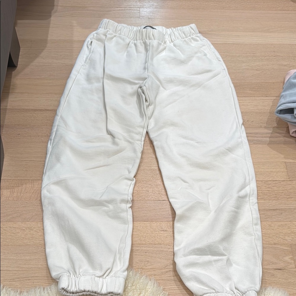 Brandy Melville White Jogger Pants